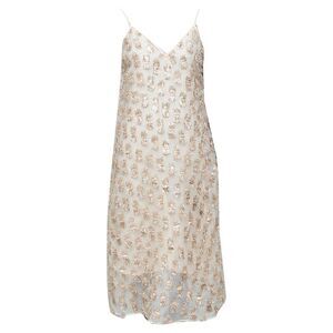 Raey Long Day Tinsel Silk Spaghetti Strap Midi Dress